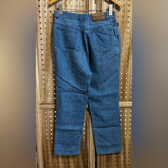 Lauren Ralph Lauren 100% Soft Linen High Waist Wide Leg Pants - Picture 5 of 6